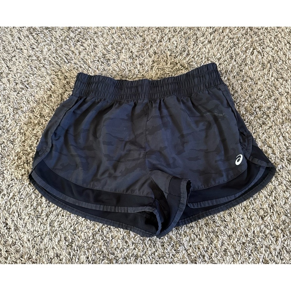 ASICS Women's Black Camo Running Shorts Size Small